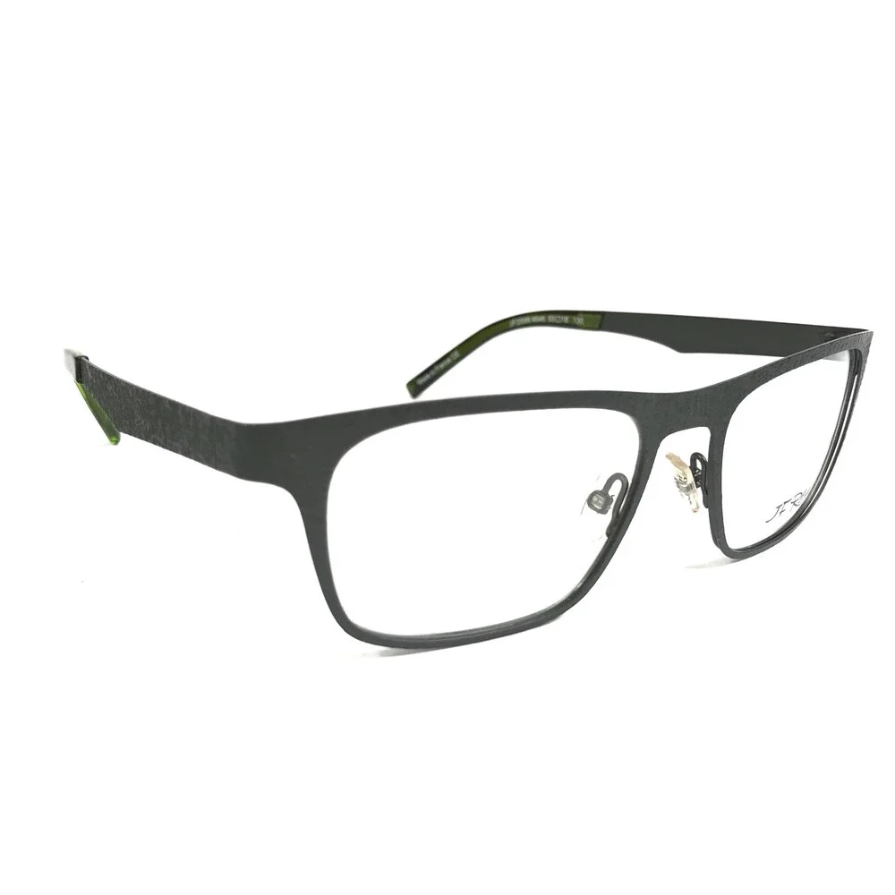 J.F. Rey Eyeglasses Frames JF2599 4646 Gray Textured Ribbed Square 53-18-130